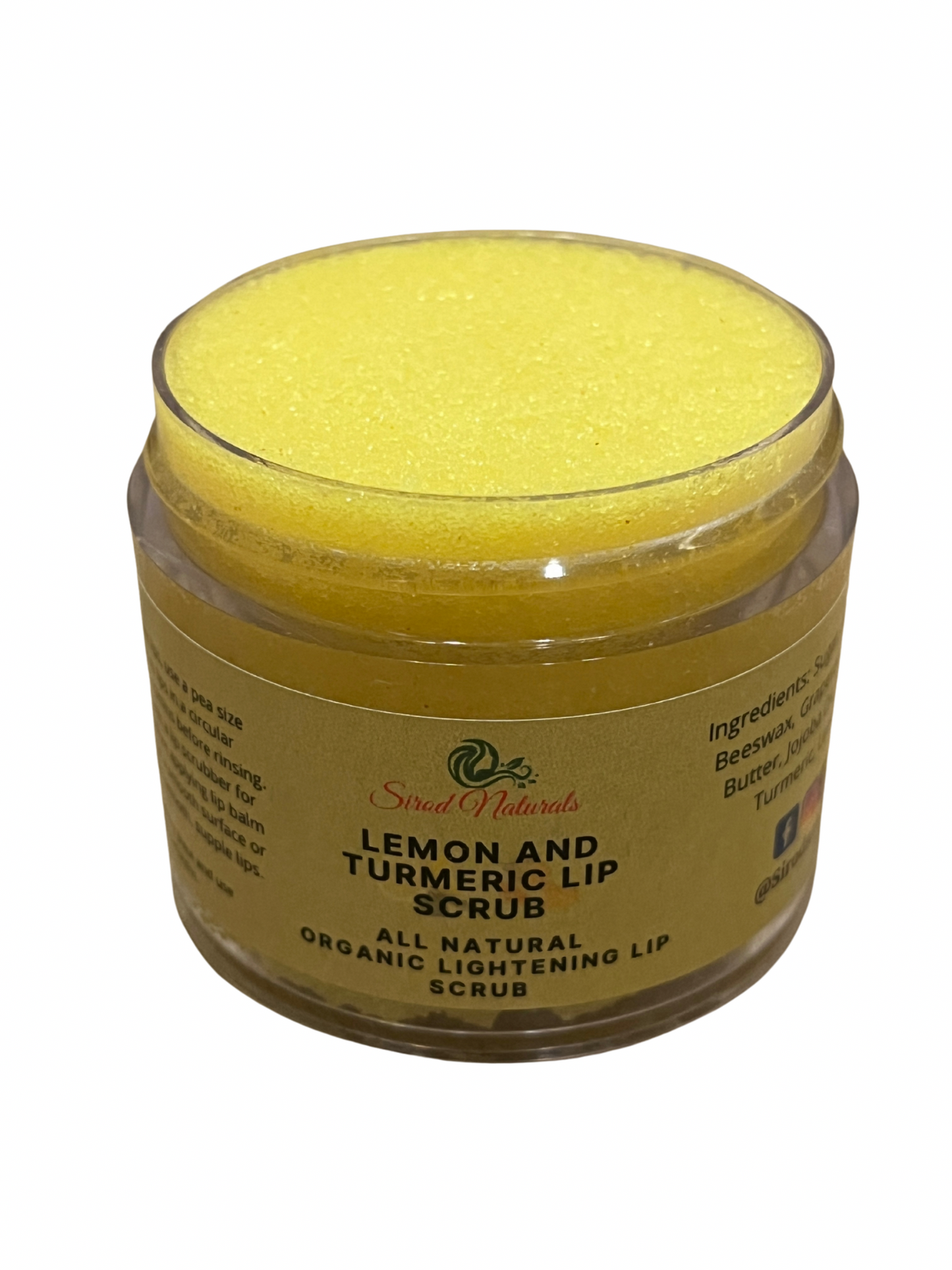 Lemon and Turmeric Lip Scrub, Brightening Lip Scrub, Lightening Lip Scrub, Lip Scrub for Dark Lips, Smoker’s Lip Scrub