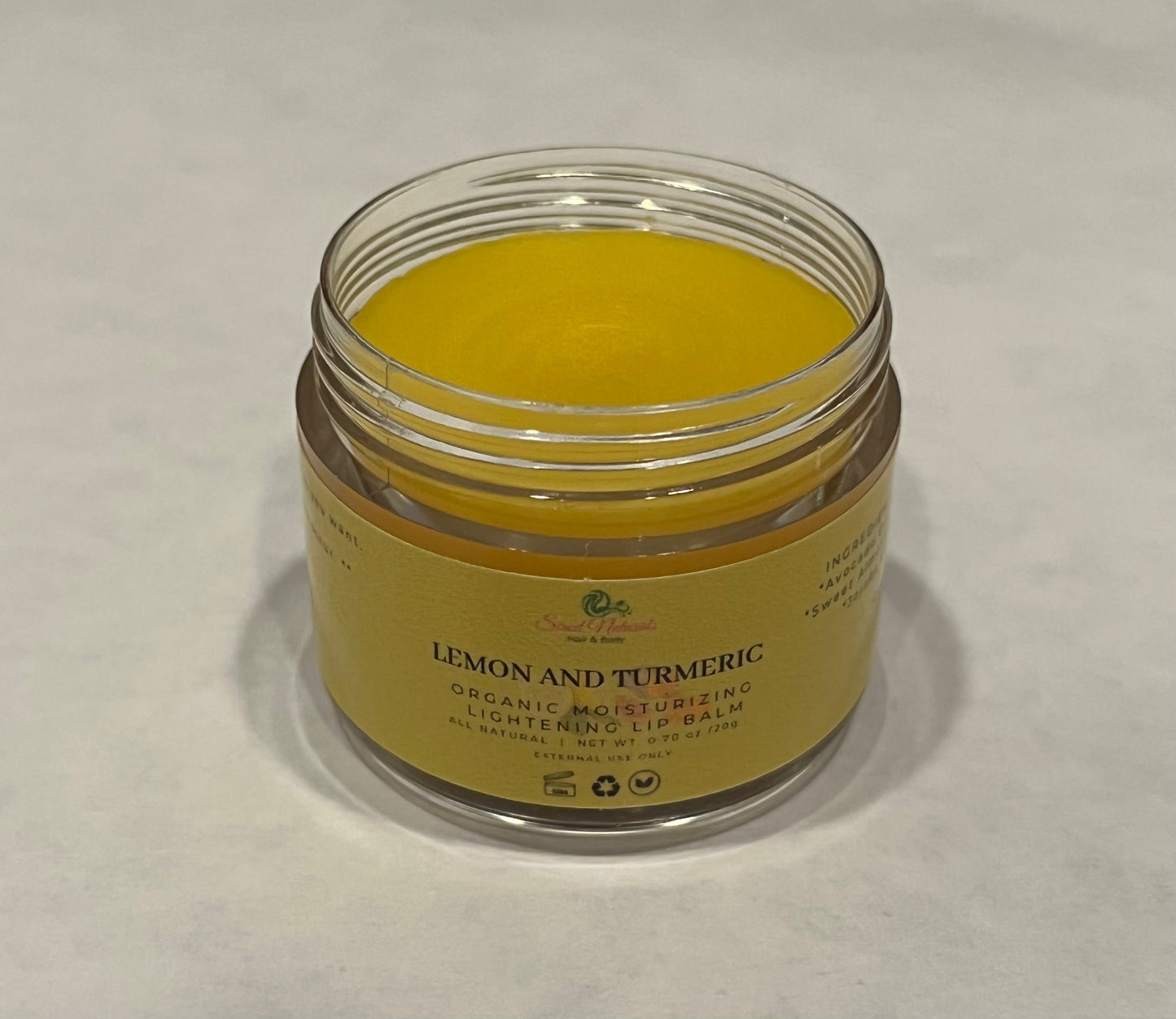 Lemon and Turmeric Moisturizing Lip Balm, Brightening Lip Balm, Lightening Lip Balm, Lip Balm for Dark Lips, Smoker’s Lip Balm