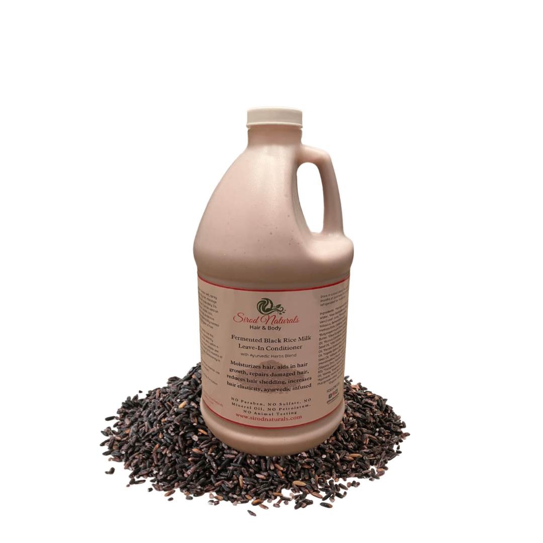 Fermented Black Rice Milk Leave-In Conditioner with Ayurvedic Herbs Blend- Half Gallon