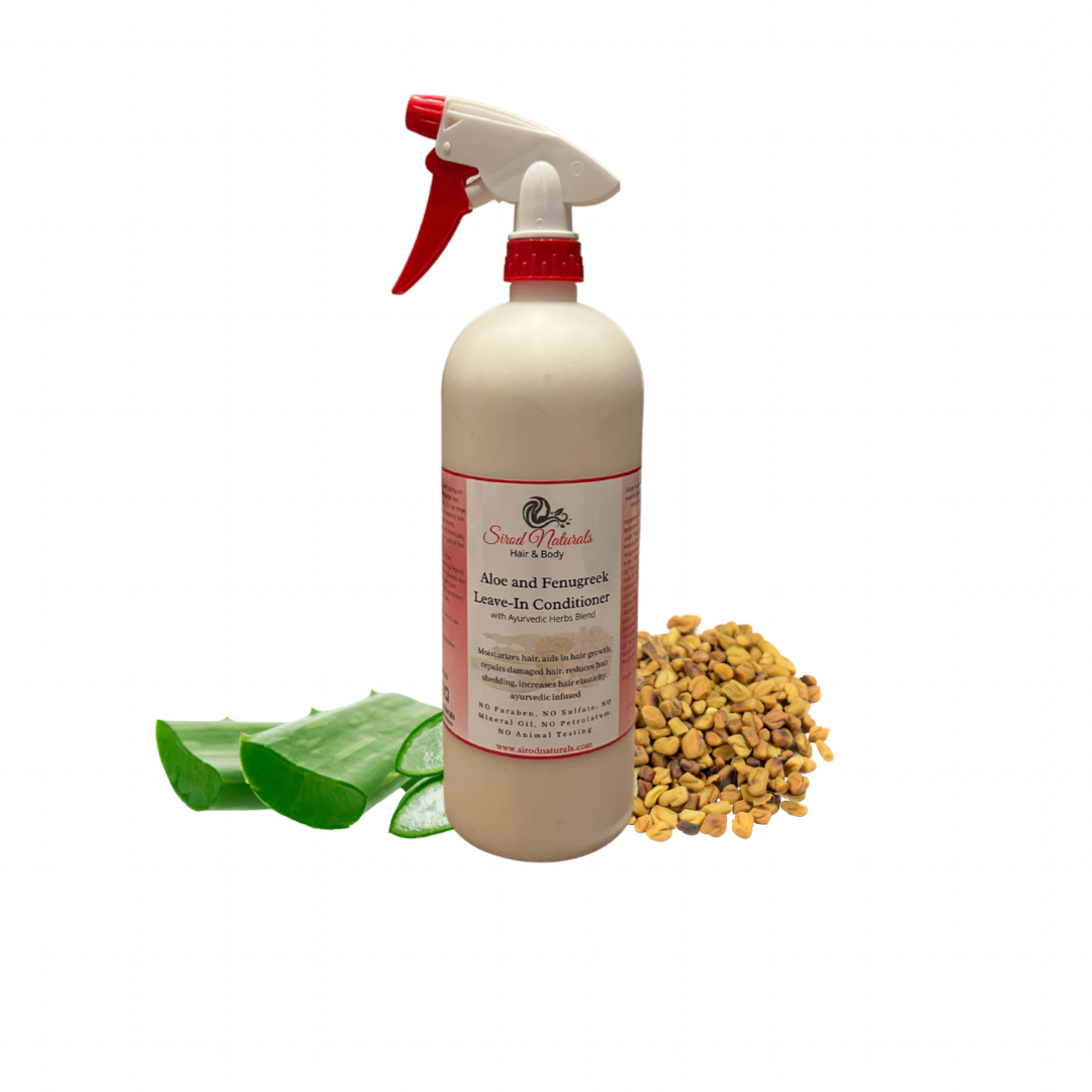 Aloe and Fenugreek Leave-In Conditioner with Ayurvedic Herbs Blend