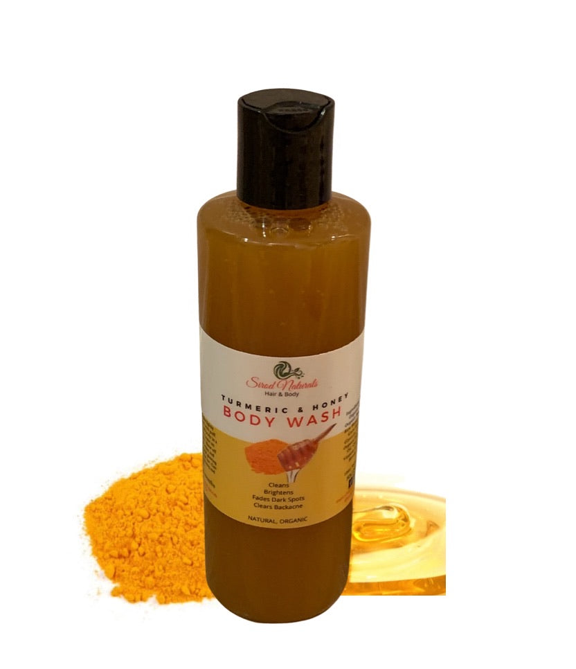 Organic Turmeric and Honey Body Wash/ Acne Clearing Body Wash/Brightening Body Wash/Clear Skin Body Wash