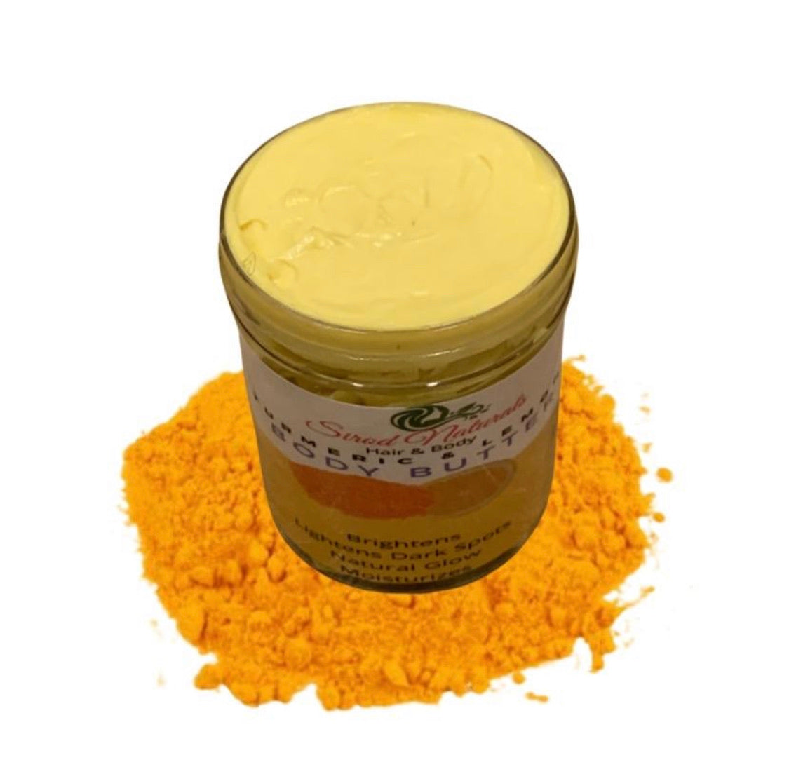 Organic Turmeric & Lemon Body Butter/ Brightening Body Butter/Dark Spot/Acne Spot