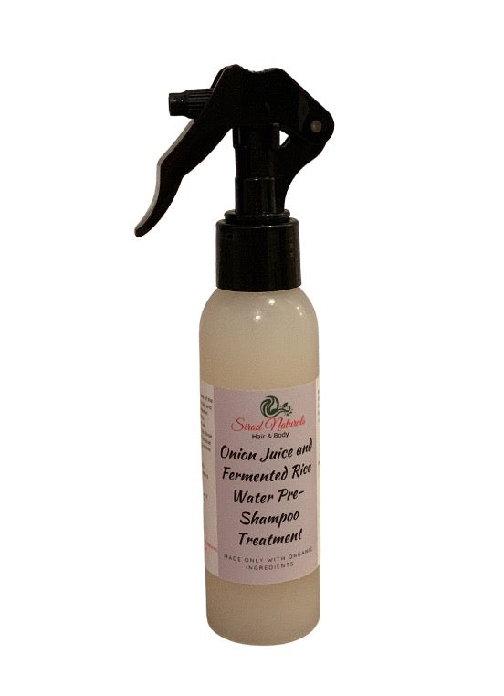Onion Juice and Fermented Rice Water Pre-Shampoo Treatment