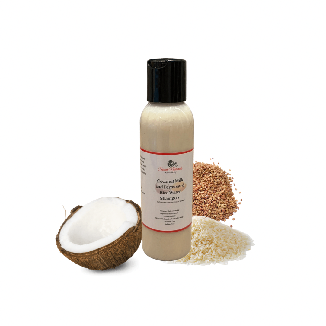 Coconut Milk and Fermented Rice Water Shampoo with Ayurvedic Herbs Blend