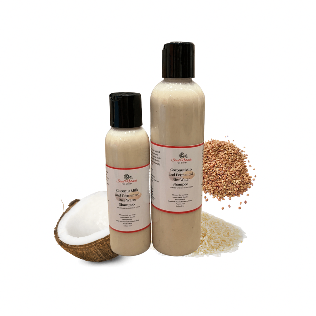 Coconut Milk and Fermented Rice Water Shampoo with Ayurvedic Herbs Blend