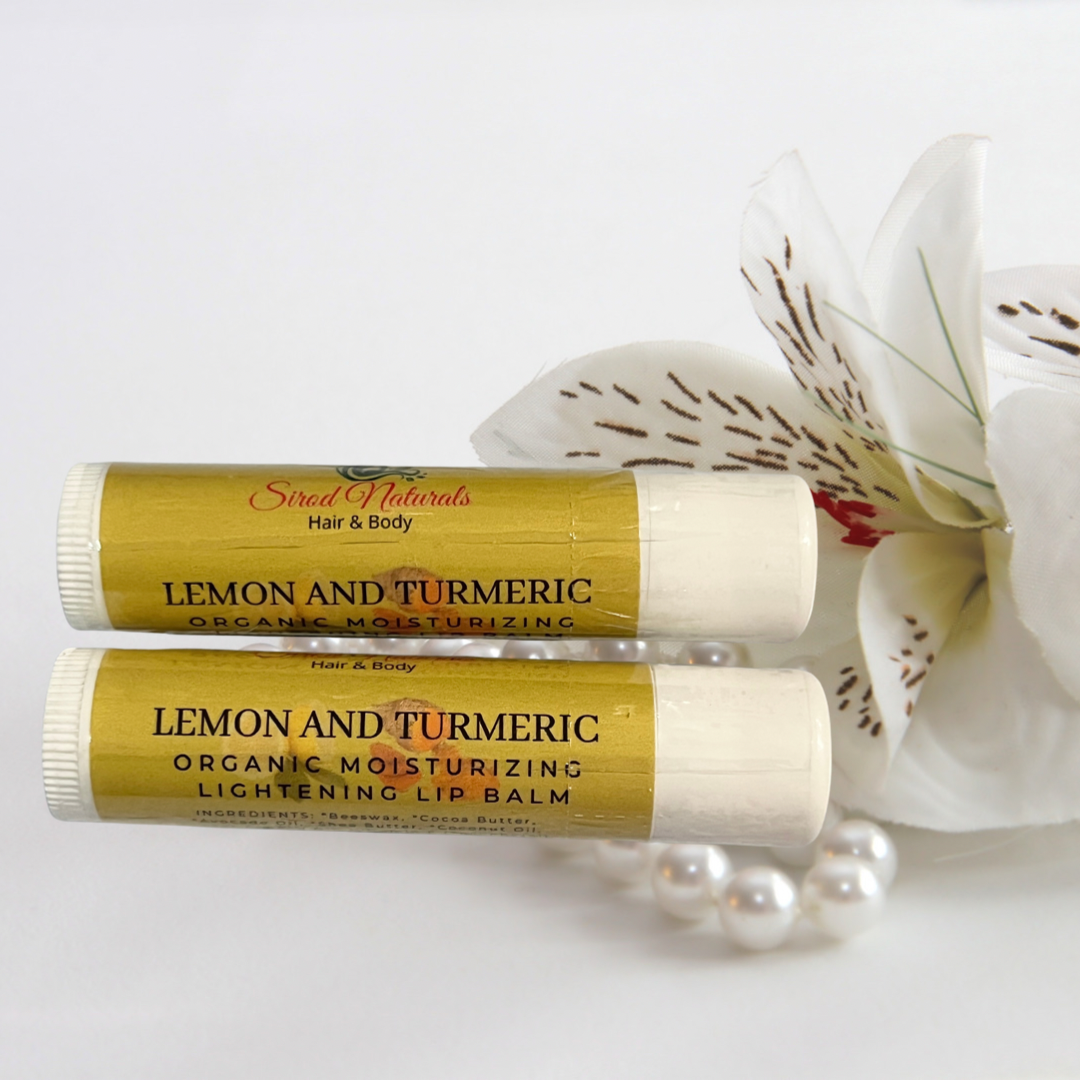 Lemon and Turmeric Moisturizing Lip Balm, Brightening Lip Balm, Lightening Lip Balm, Lip Balm for Dark Lips, Smoker’s Lip Balm