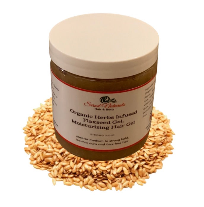 Organic Herbs Infused Flaxseed Gel, Moisturizing Hair Gel
