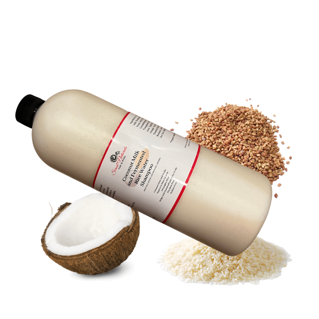 Coconut Milk and Fermented Rice Water Shampoo with Ayurvedic Herbs Blend