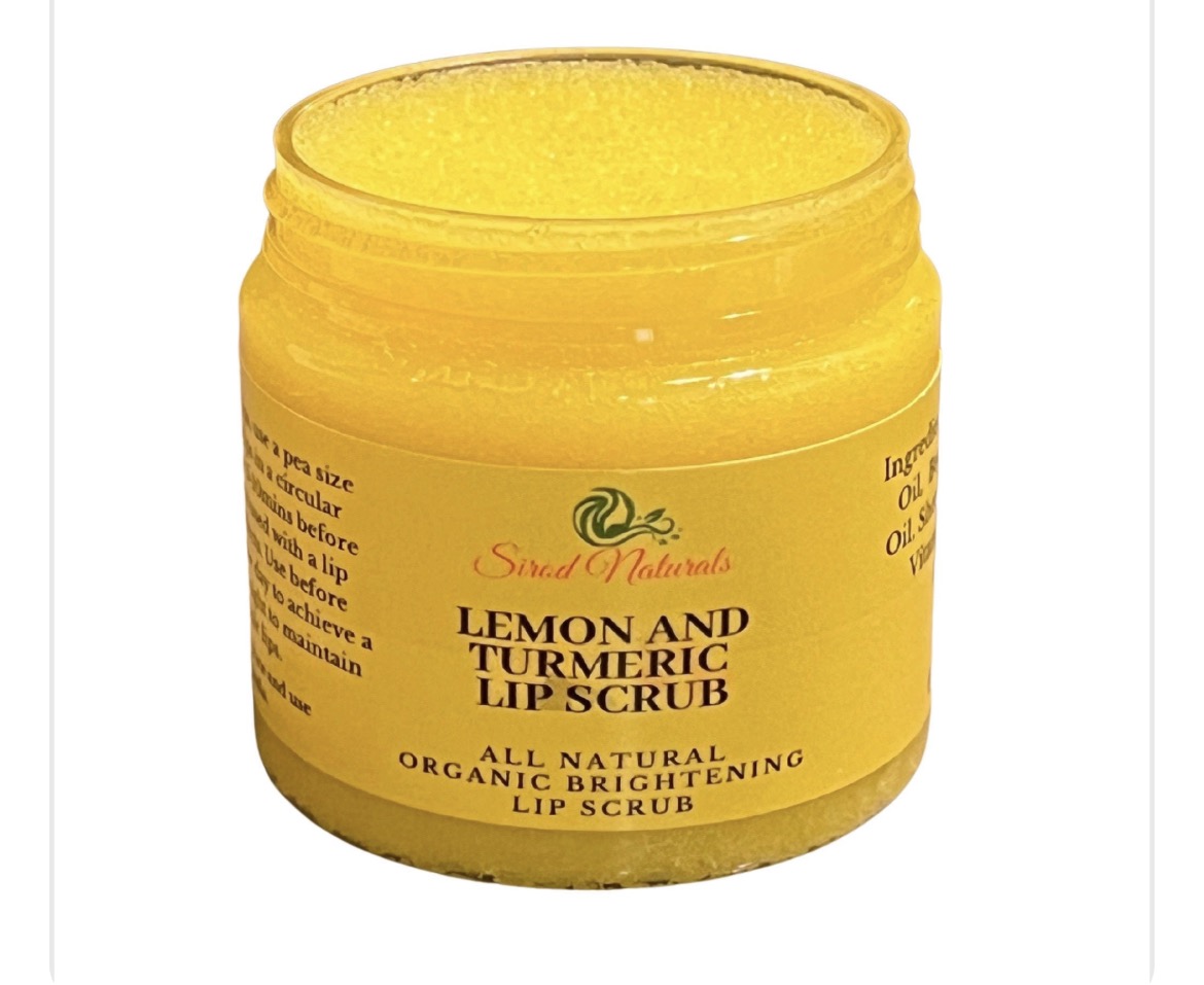 Lemon and Turmeric Lip Scrub, Brightening Lip Scrub, Lightening Lip Scrub, Lip Scrub for Dark Lips, Smoker’s Lip Scrub
