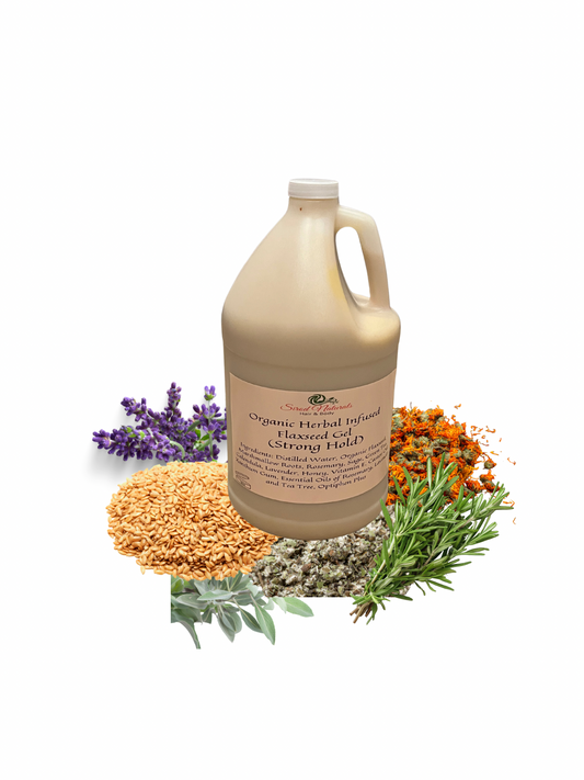 Wholesale Organic Herbal Infused Flaxseed Gel, Moisturizing Hair Gel (Gallon)