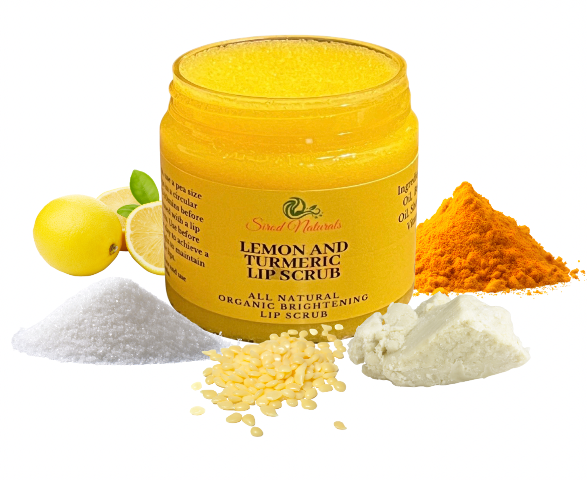 Lemon and Turmeric Lip Scrub, Brightening Lip Scrub, Lightening Lip Scrub, Lip Scrub for Dark Lips, Smoker’s Lip Scrub