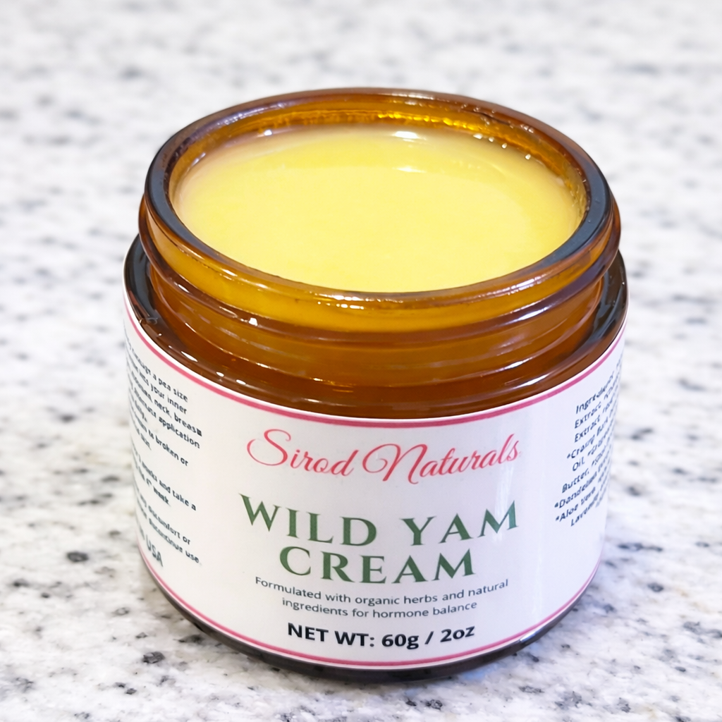Wild Yam Hormone Balancing Cream - 60g/2oz Organic Herbs & Natural Ingredients for Hormone Balance