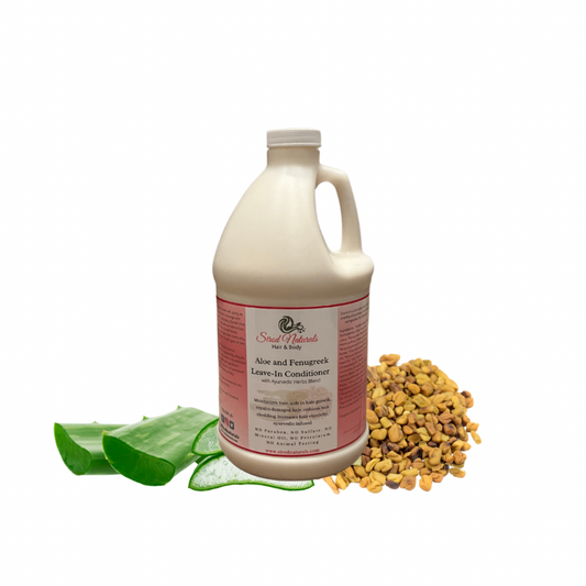 Aloe and Fenugreek Leave-In Conditioner with Ayurvedic Herbs Blend- Half Gallon/ Gallon Size